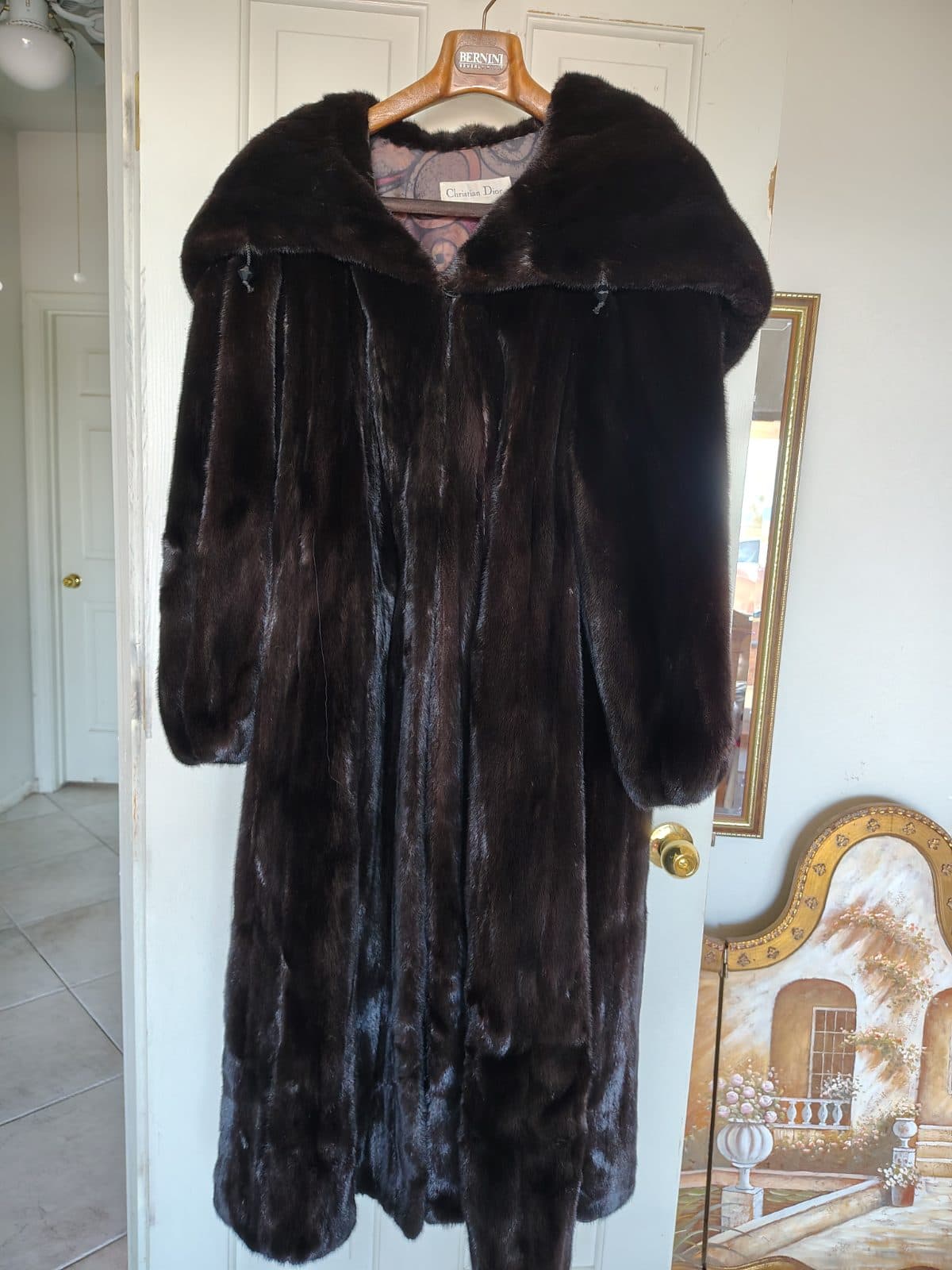 Full-length Christian Dior hooded mink coat - Image 1